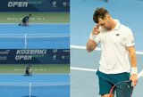 Prastos žinios iš Lenkijos: Ričardas Berankis pirmojo seto pratęsime atsisakė tęsti mačą