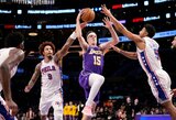 Dončičius nebaigė rungtynių, bet „Lakers“ į pergalę vedė Reavesas