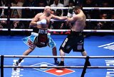 „Tottenham“ stadione dominavęs Tysonas Fury metė iššūkį šalia ringo buvusiam Anthony Joshua, bet sulaukė griežto atsako