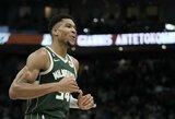 Karjeros rungtynes sužaidęs G.Antetokounmpo šventė pergalę