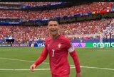 Po įspūdingo pasirodymo Cristiano Ronaldo atsisuko į kamerą: perdavė 2 žodžių žinutę 