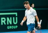 Lemiamu metu klydęs R.Berankis pralaimėjo baltarusiui ir numetė raketę