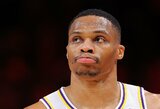 M.Johnsonas užstojo „Lakers“ sirgalių puolamą R.Westbrooką