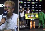 Marškinėliais apsimėtę Jake'as Paulas ir Julio Chavezas muštynių nesukėlė, bet turėjo įtemptą akistatą