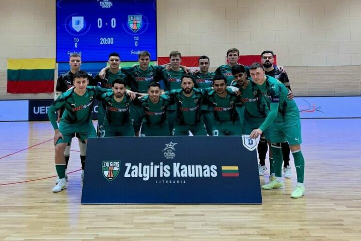 „Kauno Žalgiris“ UEFA Futsal Čempionų lygoje po atkaklios kovos sužaidė lygiosiomis
