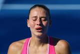 Dohoje – ukrainietės ašaros ir C.Gauff bei O.Jabeur nesėkmės