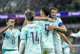 Cristiano Ronaldo ant suolo palikę portugalai nugalėjo norvegus