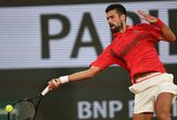 „Žiūrovai akivaizdžiai sekė futbolo rungtynes“: Djokovičius prakalbo apie žaidimą „Roland Garros“ turnyre tuo pat metu, kai PSG Čempionų lygos finale mušė įvarčius