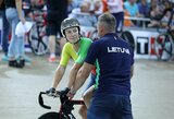 UCI Tautų dviračių treko taurės etape kritusi O.Baleišytė negalėjo užbaigti lenktynių