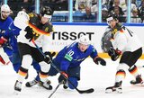 Pasaulio ledo ritulio čempionatas: Vokietijos rinktinė privertė paprakaituoti JAV, Kanados ir Slovakijos mače prireikė įtemptos baudinių serijos