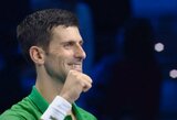 Dominavęs N.Djokovičius užsitikrino vietą „ATP Finals“ pusfinalyje