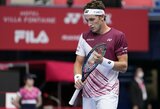 ATP 500 turnyre Tokijuje favoritas krito jau pirmajame rate, N.Kyrgiosas startavo užtikrintai