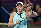 Baltijos teniso žvaigždės žiba prestižiniame turnyre Dohoje: J.Ostapenko ir A.Kontaveit pateko į pusfinalį