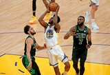 „Warriors“ ir be S.Curry tritaškių iškovojo trečiąją pergalę NBA finale