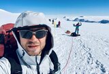 D.Vaičiulis pasiekė ekspedicijos pradžios tašką – iki Pietų ašigalio teks įveikti daugiau nei 600 km