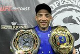 Profesionaliame bokso ringe pergalingai debiutavęs buvęs UFC čempionas J.Aldo derasi dėl kovos su F.Mayweatheriu