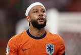 Premijos negavęs Memphis Depay`us nepasirodė komandos treniruotėse