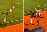 Gėdingas Dangio Gailiušio poelgis – II lygos rungtynėse galva smogė septyniolikmečiui varžovui į galvą