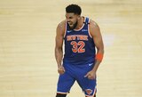 „Knicks“ įsirašė pirmąją Rytų finalo pergalę panaikindama 20 taškų deficitą