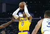 R.Westbrooko debiutas „Lakers“ pažymėtas netaikliais metimais ir klaidomis