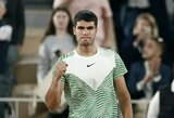 C.Alcarazas užtikrintai žengė į „Roland Garros“ aštuntfinalį