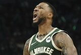 D.Lillardo vedama „Bucks“ užtikrintai pradėjo NBA atkrintamąsias