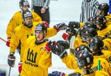 Už pražangas varžovus baudę lietuviai pasaulio jaunimo ledo ritulio čempionate iškovojo antrąją pergalę