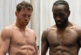 Didžiausią svorį karjeroje užfiksavęs Terence'as Crawfordas ir „Canelo“ svėrė vienodai