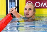 R.Meilutytė ramiai pateko į antrąjį pusfinalį Fukuokoje, K.Teterevkovai pritrūko nedaug