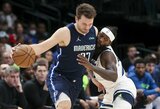 „Mavericks“ su blankiu L.Dončičiumi tik mačo pabaigoje pranoko „Timberwolves“ 