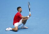 „United Cup“ turnyre – F grupės beprotybė ir N.Djokovičiaus nesustabdžiusi riešo trauma