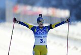 Švedijos biatlonininkės pirmą kartą istorijoje laimėjo olimpinę estafetę, T.Eckhoff šaudykloje paskandino Norvegijos rinktinę
