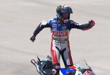 „MotoGP“: A.Rinsas iškovojo „Honda“ komandai 539 dienas lauktą pergalę, F.Bagnaia išslydo iš trasos