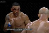 Buvusių UFC sunkiasvorių čempionų kovoje be pirštinių liejosi kraujas, o pergalę šventė J.dos Santosas