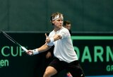 Raketę mėtęs ir trankęs R.Berankis išbarstė pranašumą ir Portugalijoje liko be pergalių