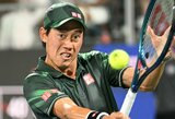 Po ilgos pertraukos į ATP turą grįžusį K.Nishikori sustabdė 9-oji pasaulio raketė