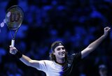 „ATP Finals“ turnyre – du pratęsimai ir dramatiška S.Tsitsipo pergalė