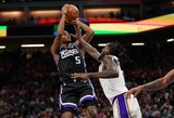 „Kings“ ir „Knicks“ atstovai tapo savaitės geriausiais NBA lygoje