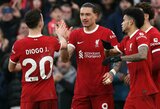 „Liverpool“ užtikrintai nugalėjo „Burnley“, „Tottenham“ 96-ąją minutę išplėšė pergalę prieš „Brighton“