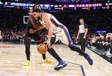 Per lemiamą kėlinį 18 taškų deficitą panaikinusi „Knicks“ įveikė „Rockets“