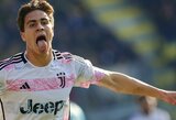 Nelengvą pergalę iškovojusios „Juventus“ gretose pirmąjį įvartį klube pelnė 18-metis