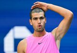 Reto grožio smūgį atlikęs Carlosas Alcarazas – „US Open“ ketvirtfinalyje