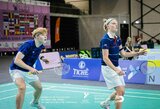 Lietuvos badmintonininkai antrąją turnyro dieną iškovojo septynias pergales