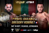 Aiškėja BRAVE CF ir UTMA kovų vakaro paveikslas Vilniuje – Dailidko gins titulą