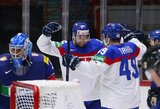 Pasaulio čempionatas: Slovakijai pralaimėjusių italų laukia žutbūtinis mūšis su Kazachstanu, Čekija susitvarkė su Norvegija