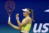 „US Open“ moterų turnyro pusfinalyje Rybakina palaužė Gauff, Sabalenka dominavo prieš Pegulą