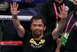 Paaiškėjo, kada Pacquiao susikaus su WBC pusvidutinio svorio kategorijos čempionu Bariossu