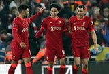 T.Minamino pelnytas dublis atvėrė „Liverpool“ duris į kitą FA taurės etapą 