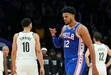 „76ers“ be savo žvaigždžių įveikė „Nets“ 