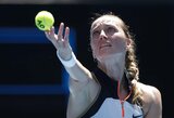 „Australian Open“: buvusi finalistė P.Kvitova krito jau antrame rate, S.Williams sėkmingai žengė toliau